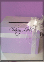 Кутия за пари и пожелания за сватба в светло лилаво- модел Angie